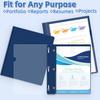 HAUTOCO 5 Pack Plastic Report Covers with 3 Prongs Fasteners Clear Front Resume Portfolio Folder for 8.5x11 Letter Size Paper, Presentation Document