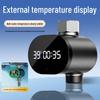 Универсальный LED Термометр для Душа с 4-точечным Внешним Датчиком и Цифровым Дисплеем, Меняющим Цвет