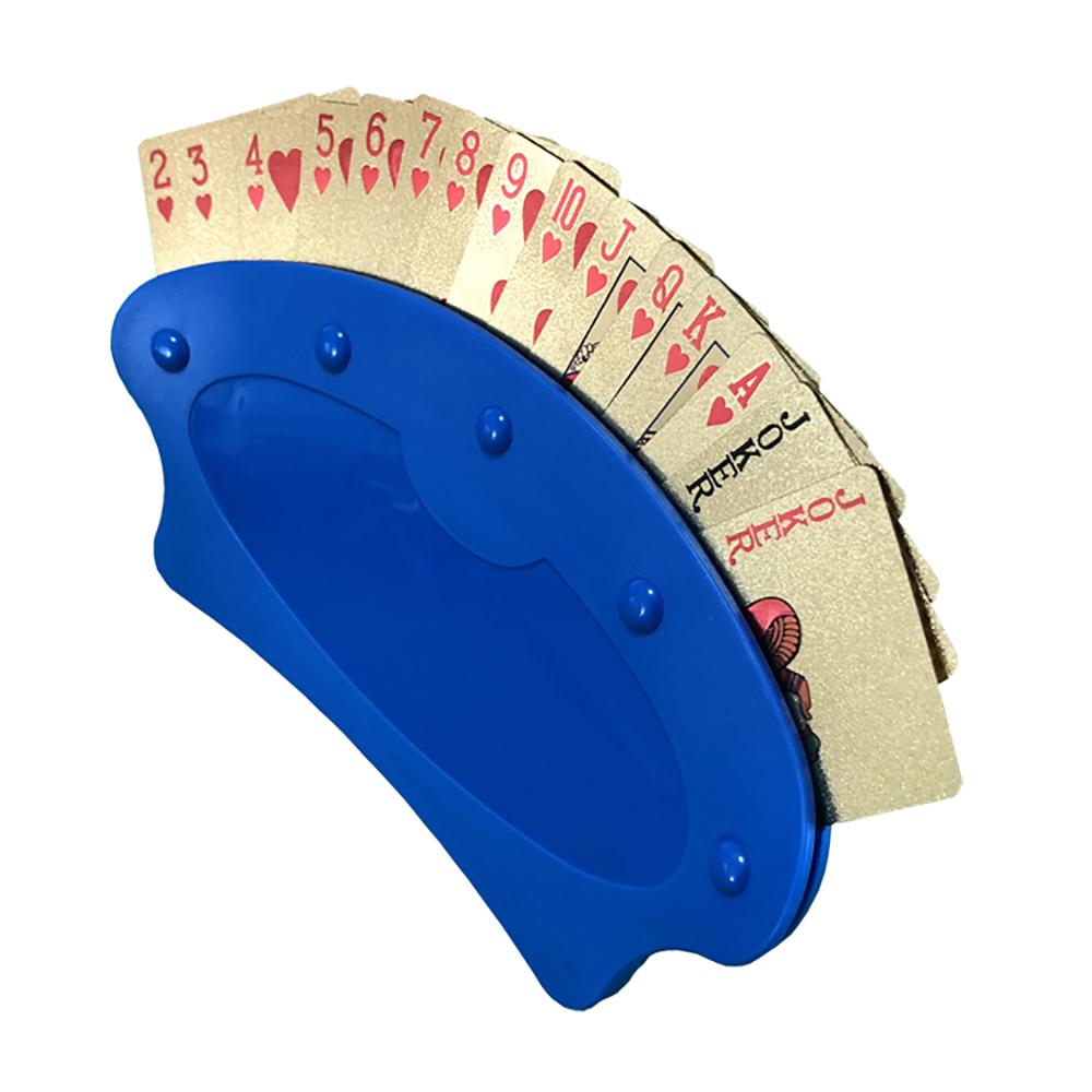 Пластиковый держатель для игральных карт ABS, без рук, настольный, для игр, синий, 1 шт.