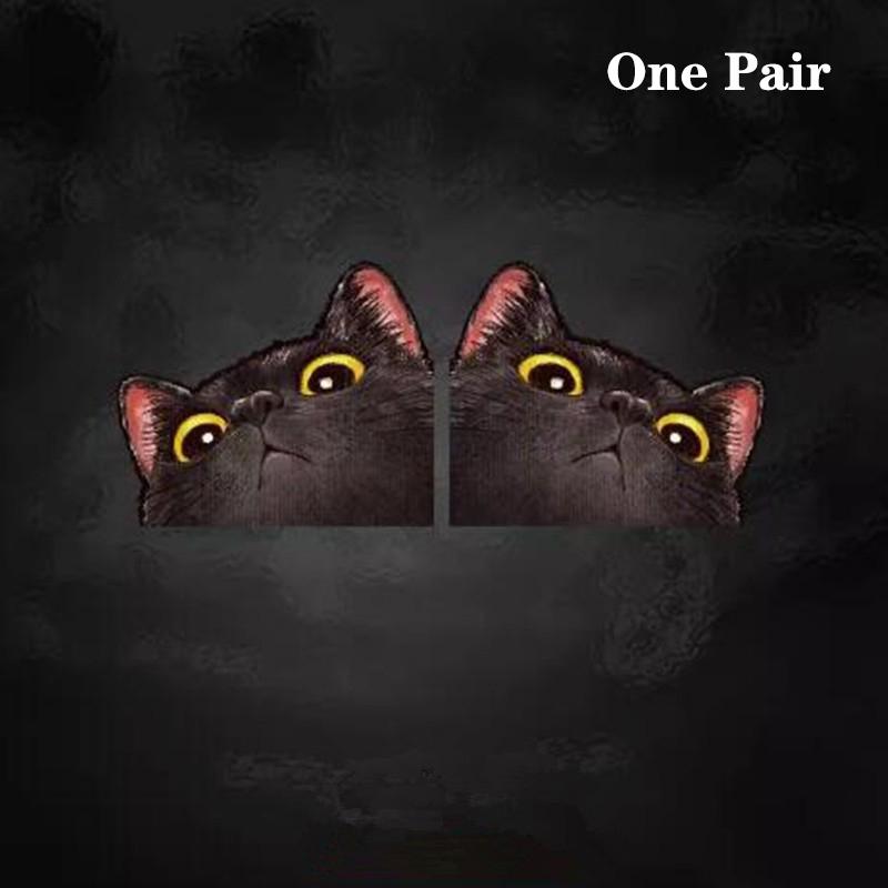 Одна пара/упаковка, симпатичная вытянутая голова кошки, выглядывающая из-под нее, креативная, забавная, водонепроницаемая, для чемодана, ноутбука, украшения