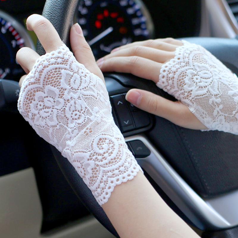 1 пара солнцезащитных рукавов для танцев, коротких защитных запястий, летних, закрывающих шрамы, модных перчаток для вождения, открытых пальцев