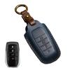 Кожаный чехол для ключа автомобиля с 2/3/4 кнопками для Toyota Camry CHR Corolla RAV4 Avalon Land Cruiser Prado Prius 2017 - 2022 Брелок
