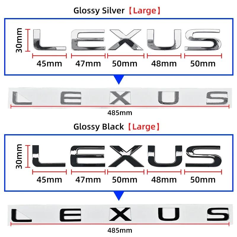 3D ABS Car Letter Emblem Rear Trunk Sticker Badge For Lexus NX IS 250 RX GS UX RX300 RX350 CT200H GX460 ES LX F sport GX