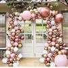 Металлический Розовое Золото Розовый Венок из Шаров Свадебный Свадебный День Рождения Детский Праздник Юбилей Выпускной Вечеринка