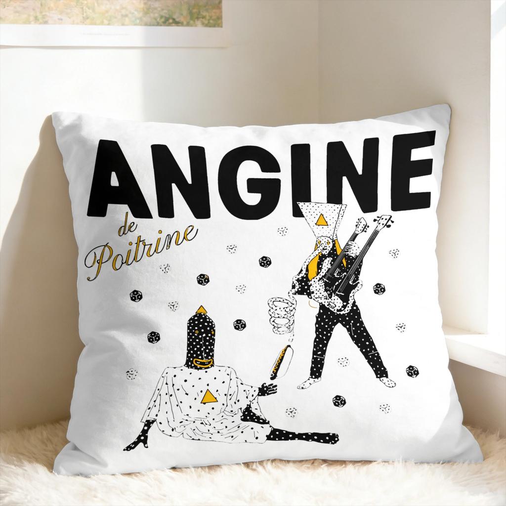 Angine De Poitrine ROCK Группа Наволочка Квадратная Наволочка Смешная Наволочка Для Гостиной Дивана