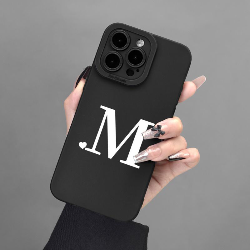 Графический чехол для телефона с буквой M для iPhone 15 14 13 12 11 XR X XS Pro Max 7 8 plus se mini силиконовый мягкий защитный задний чехол