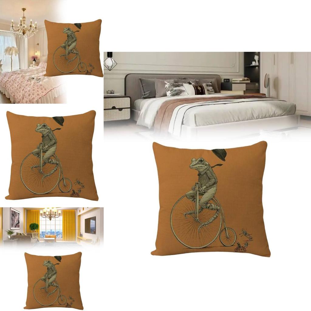 Животное Мультяшная Зебра Льняная Наволочка Для Дивана Декор 45х45см