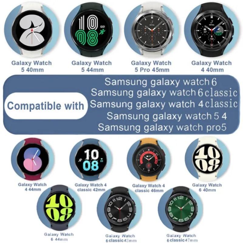 20 мм ремешок для часов для Samsung Galaxy Watch 7/5/6 44 мм 40 мм силиконовый браслет Galaxy Watch 4 classic/5 pro 47 мм 43 мм 46 45 мм ремешок