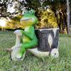 Frog Pulling A Cart Ornament, Figurine, Decor ,Animal Sculpture Decorative Creative