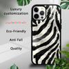 Luxury Zebra Stripes Art Phone Case For iPhone 16 15 14 13 12 11 Pro Xs Max Mini Plus Celulares Hard Funda