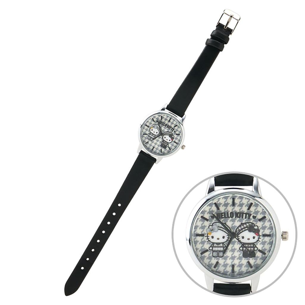 Sanrio Watch Girly Twin Hello Kitty Watch 282847 (Monochrome Outfits)