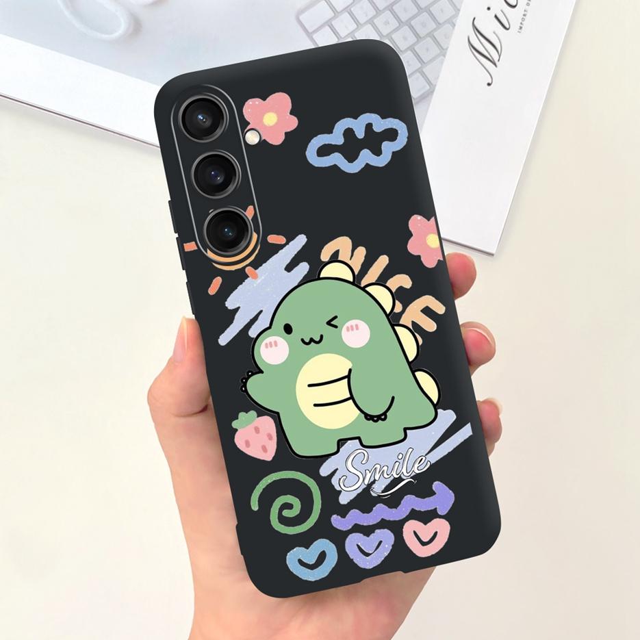 For Samsung Galaxy S23 FE Case Cute Dinosaur Cartoon Cover Soft TPU Phone Case For Samsung S 23 Plus Galaxy S23 Utra S23+ Bumper