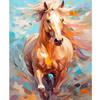 Рамка для рисования по номерам, наборы красочных лошадей, настенная художественная картина по номерам, животные, подарок «сделай сам», для домашнего декора, 40x50