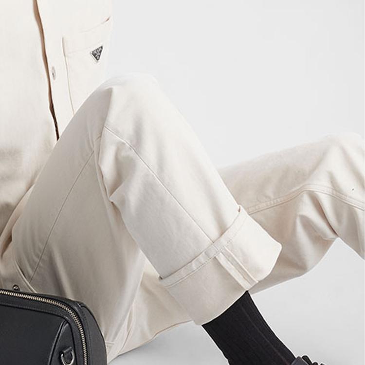 PRADA Pinwale corduroy Straight leg Trousers GEP340-13HQ-F0ABR-S-221