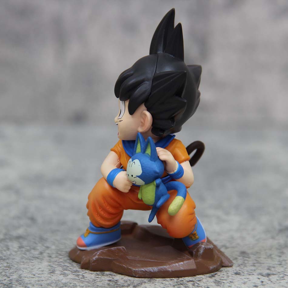 Топ 14 см Кукла Dragon Ball Фигурки Ребенка Гоку Гоку Обнимает Пура Ямча Аниме Модель ПВХ Коллекция Настольное Украшение Статуя Игрушка Подарок