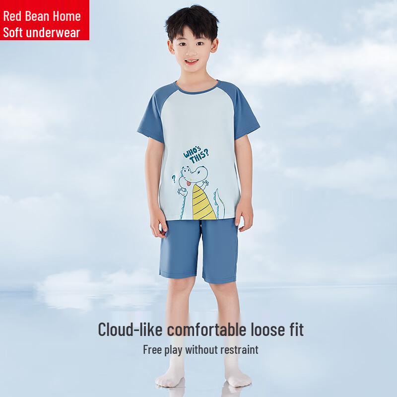 Hodohome Kids' Pure Cotton Short Sleeve Pajama Set