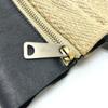CELINE Kaba Gazette Bags Hand Bag Tote Bag hemp / Leather Beige/Black