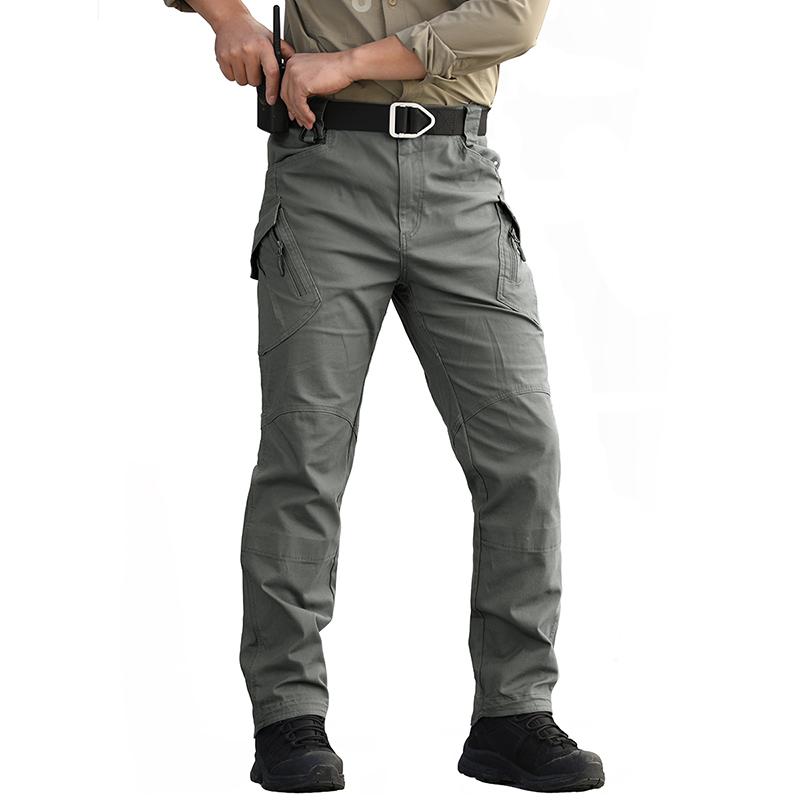 Мужские тактические военные брюки с множеством карманов, эластичные брюки карго, повседневные, 97% хлопок, для активного отдыха, походов, работы