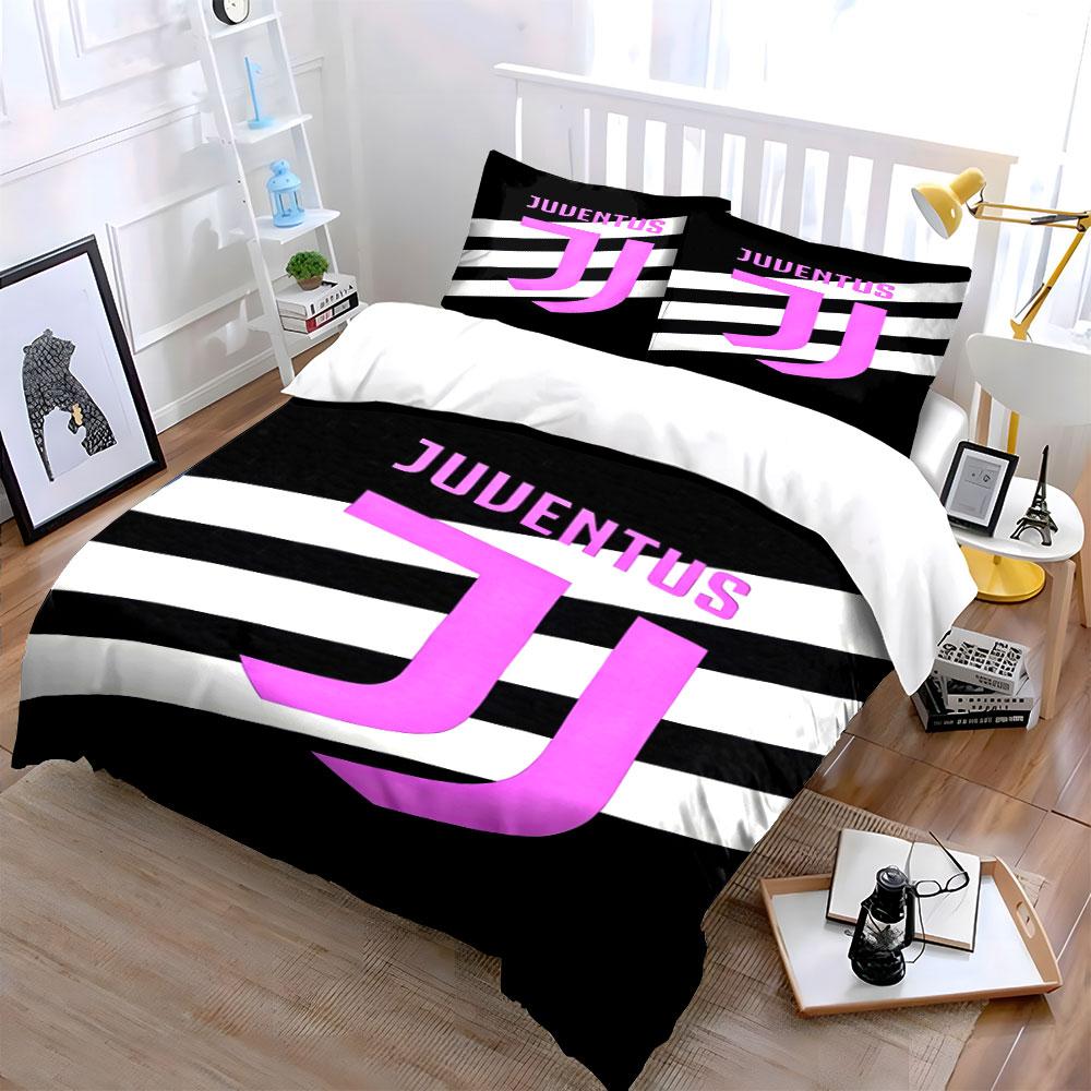 "Juventus logo and stripes." Bedding sets Duvet cover sets Duvet covers Pillowcases(1*Duvet Cover 2*Pillowcases without duvet insert)