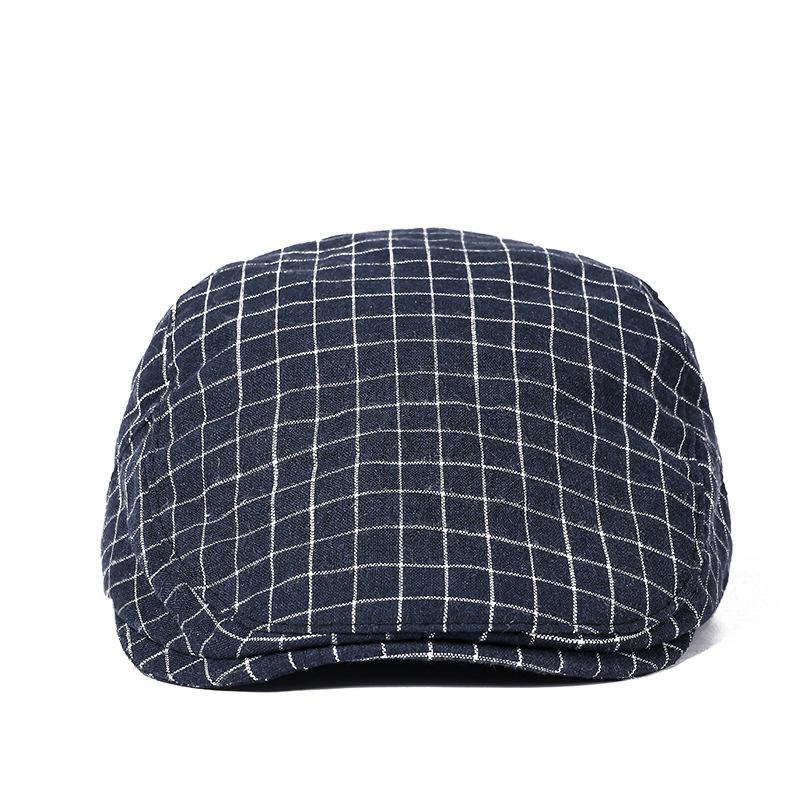 Клетчатый берет для мужчин и женщин с кепкой-ушанкой Весенняя ретро-шляпа с утиным язычком