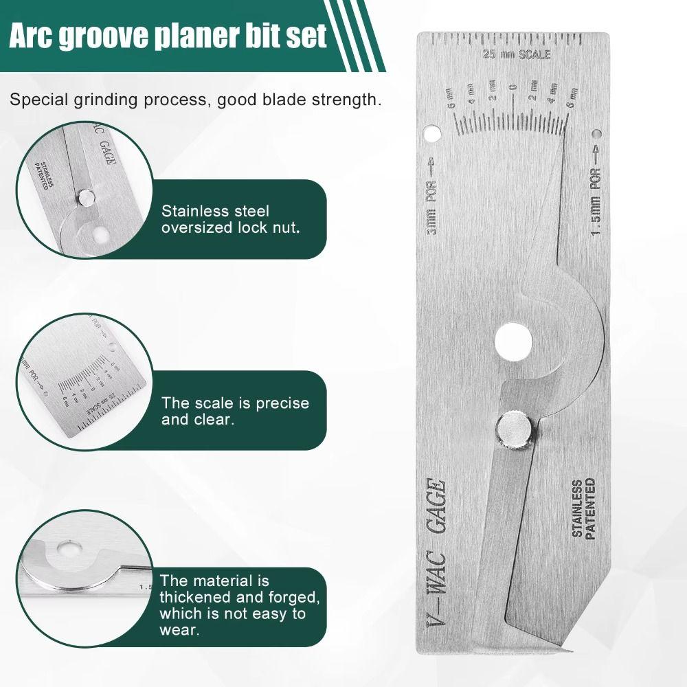 Imperial System Depth Ruler Stainless Steel Fillet Weld Gauge Inspection Gauge Welder Use