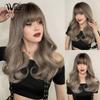 Жен. 58см Искусственные волосы Бежевый Серые волосы Длинные волосы Длинные вьющиеся волосы Розовые волосы Сетка Головные уборы Полный головной убор Натуральный Настоящий парик