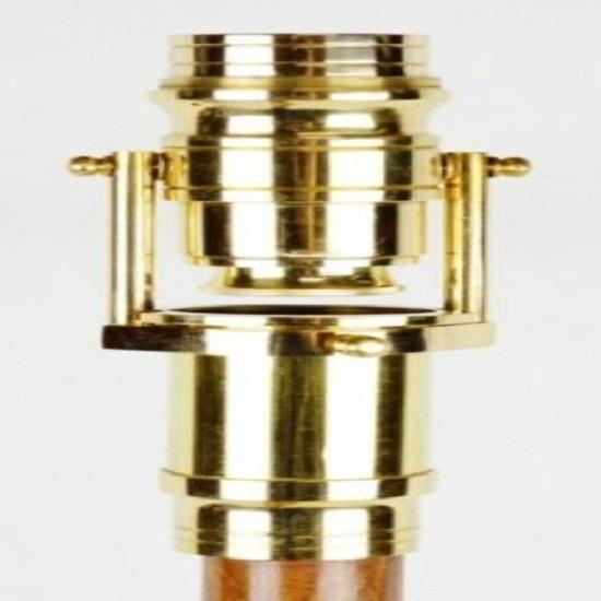 Латунный механический гаджет-телескоп, трость, деревянная трость