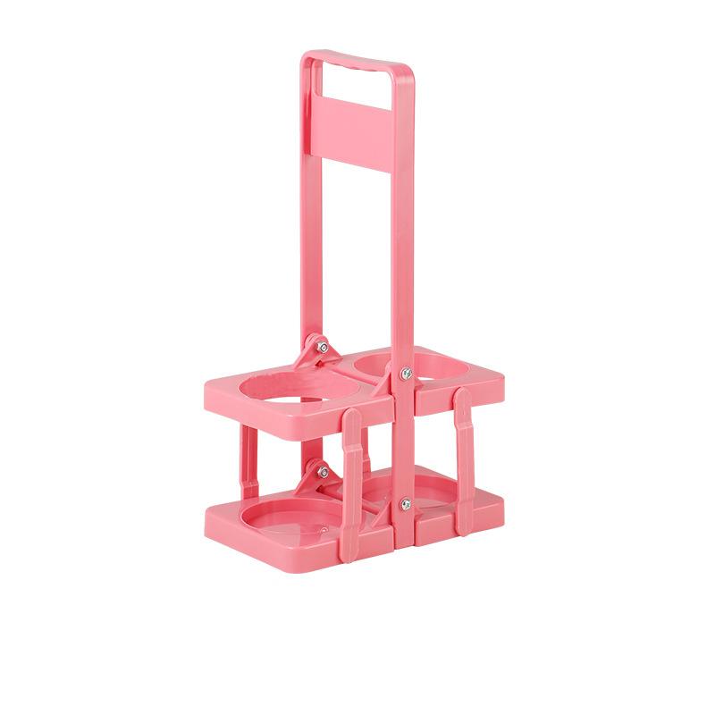 1шт складная винная стойка для напитков пластиковая настольная складная корзина для рук портативный держатель для пива пластиковая рамка на две бутылки