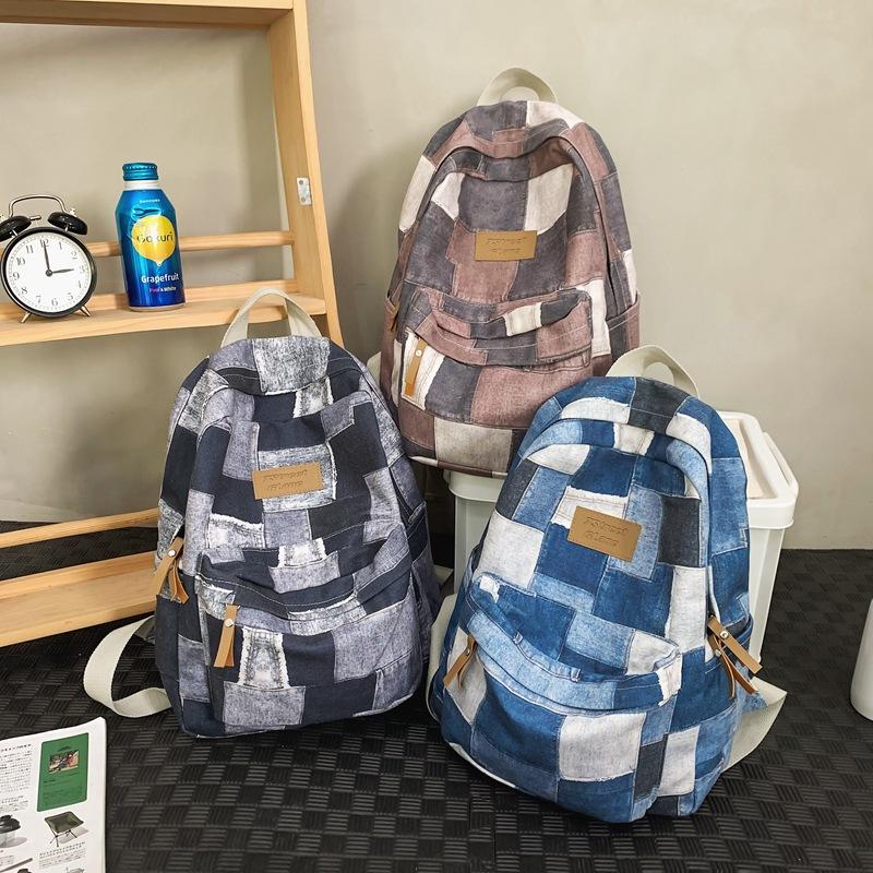 Джинсовый рюкзак женский школьный рюкзак для учащихся средней школы мужской