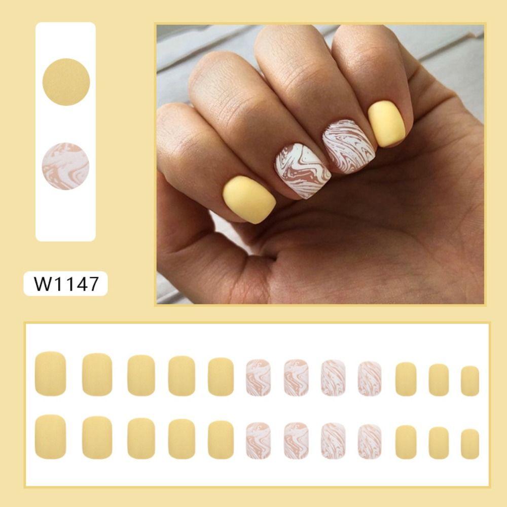 Star Flowers Fake Nails Butterfly Nail Tips Fashion False Nails  for DIY
