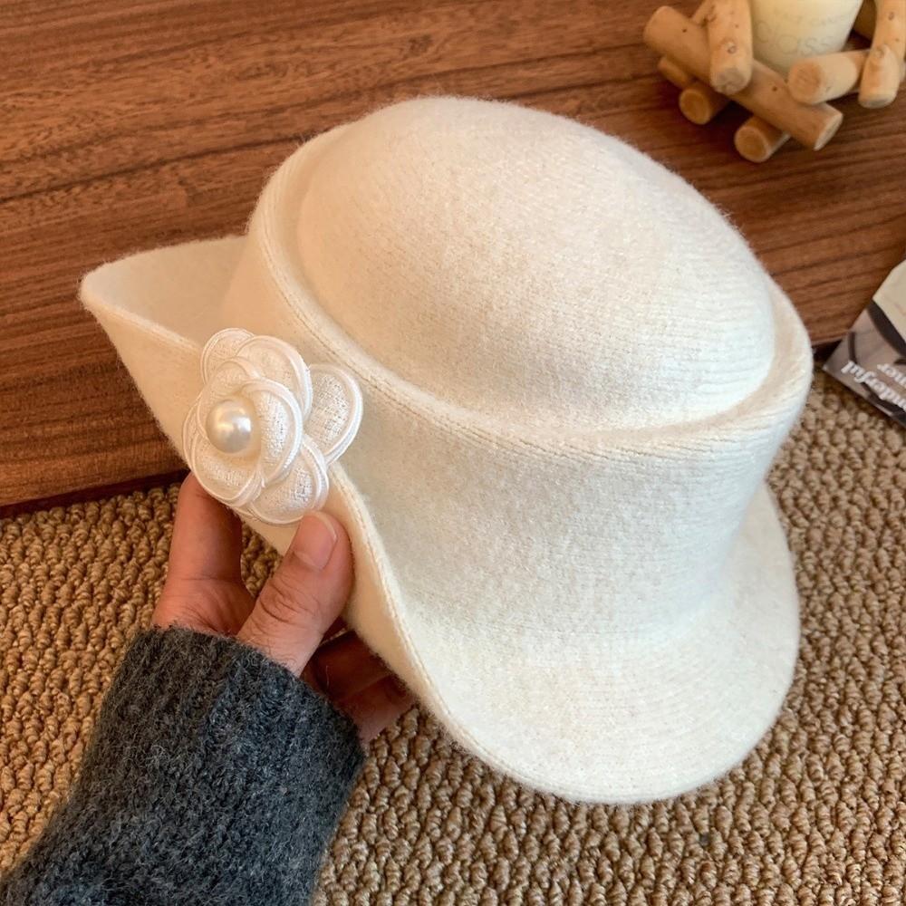 Flat-top Hepburn Style Topper Hat Woolen Women Jazz Hat Elegant Black Felt Hat  Dinner