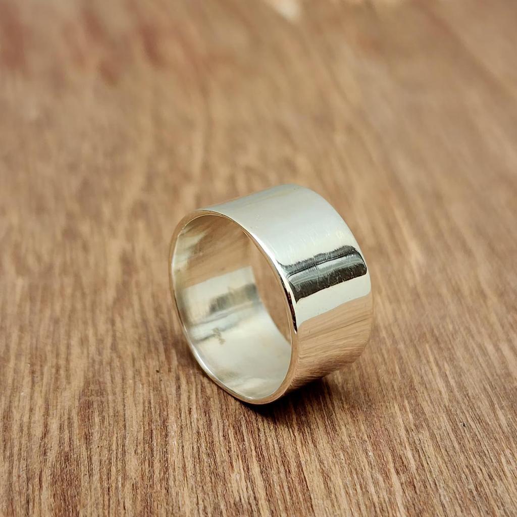 10 MM Sterling Silver Boho Band Thumb Engraved Ring Jewelry