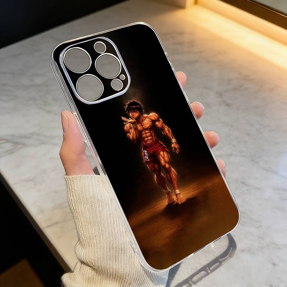 Чехол для телефона Hanma Baki Аниме Прозрачный Силиконовый Мягкий Для iPhone 17 16 15 14 13 12 11 Mini Pro Max Plus