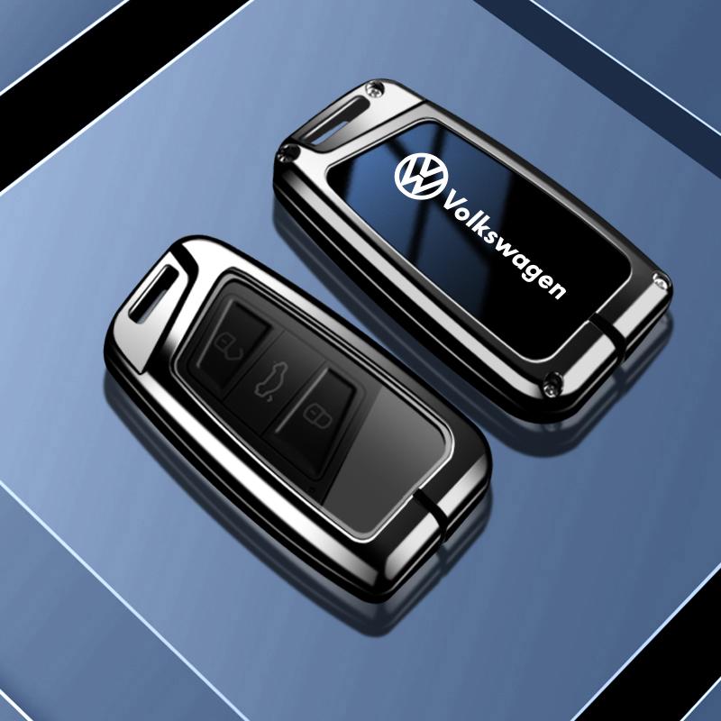 Для VOLKSWAGEN VW Автомобильный металлический чехол-брелок для ключа Защитная крышка для Volkswagen Tiguan MK2 Magotan Passat B8 CC Для корпуса брелока Брелок Аксессуар
