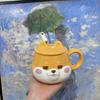 Shiba Inu Ceramic Cup High Appearance Level Large Capacity Coffee Cup with Spoon Cute Girls Children's Office Home