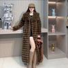 Женское Длинное Пальто из Искусственного Меха Норки 2026 Осень Зима Теплое Модное Уличное Верхняя Одежда