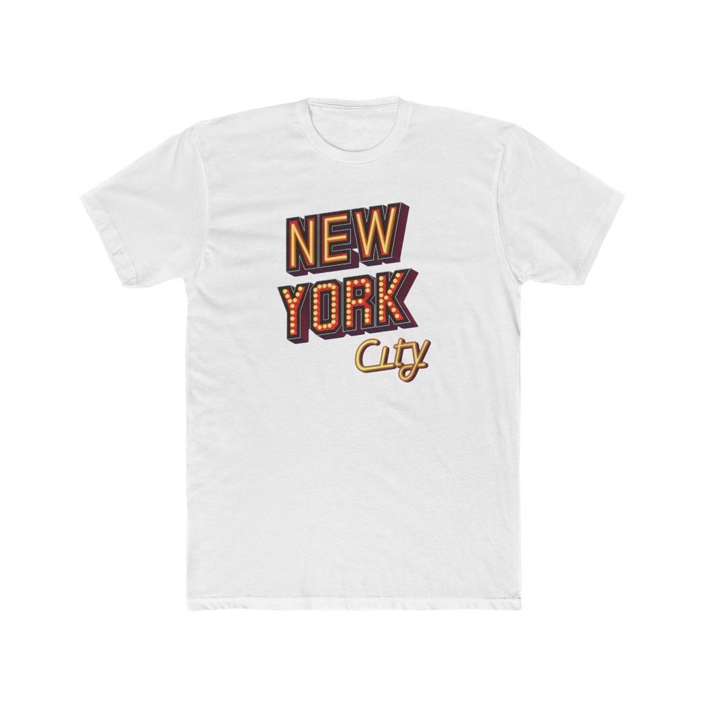 Мужская графическая футболка NYC #2 #039;s Хлопковая футболка с круглым вырезом Модная дерзкая футболка с логотипом Унисекс