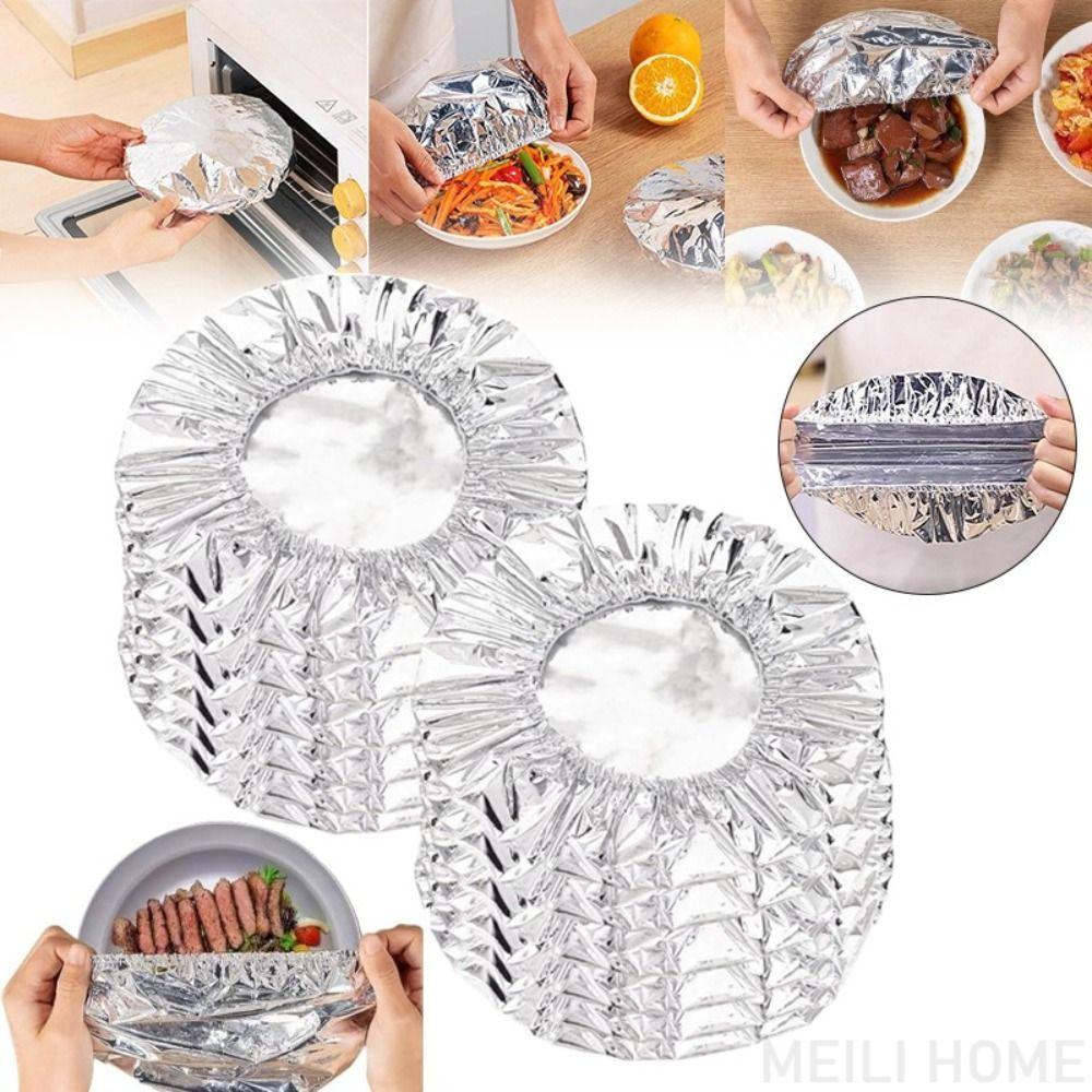 10/20Pcs Reusable Aluminum Foil Covers Thickened Food Covers Food Storage Covers Kitchen Storage