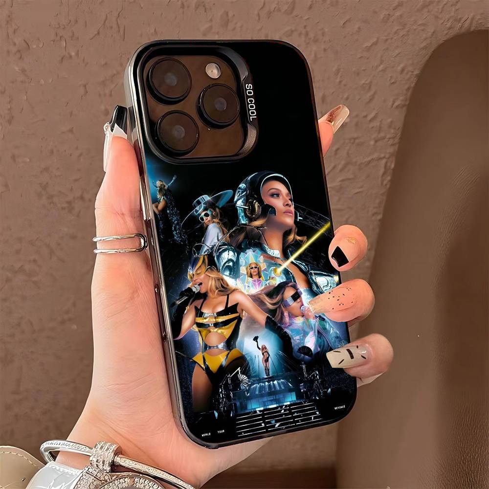 Чехол для телефона Singer B-Beyonce для iPhone 17 17Air 16 15 14 13 12 11 Pro Max Plus Цветной Серебристый