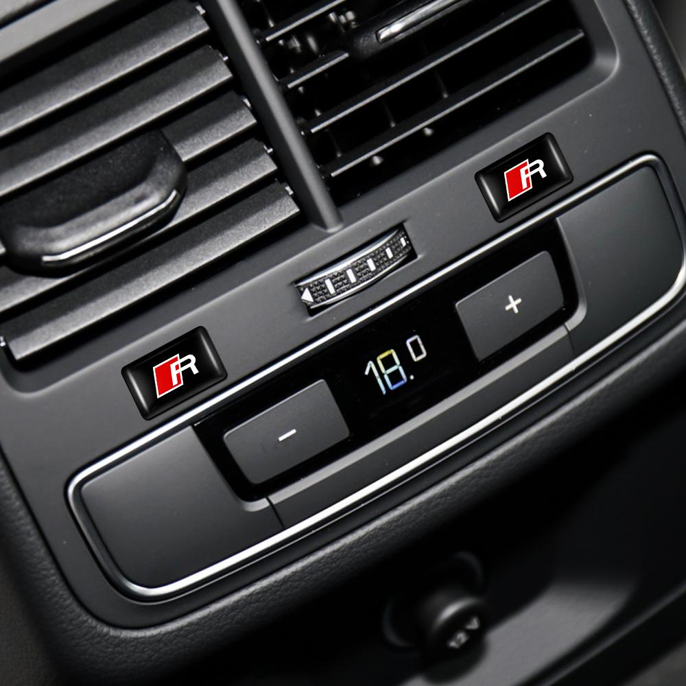 Car Steering Wheel Small Sticker 3D Car Decoration Interior Decal For Audi A1 A3 A4 A5 A6 A7 A8 B5 B6 B7 C5 C6 C7 Q2 Q3 Q5 Q7 TT