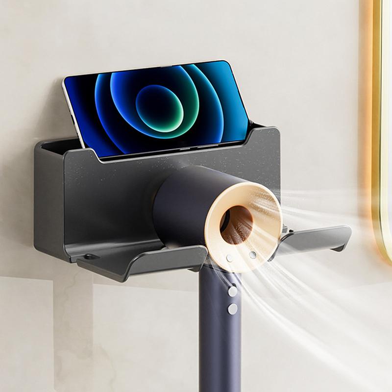 Держатель для фена настенный настенный держатель для фена белый черный серый органайзер для фена для ванной комнаты полки для ванной