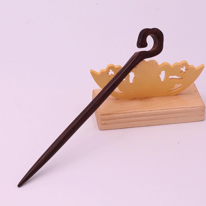 Hair Clasp Ladies Gift Wooden Vintage Ebony Accessories Guajacwood Hairpin