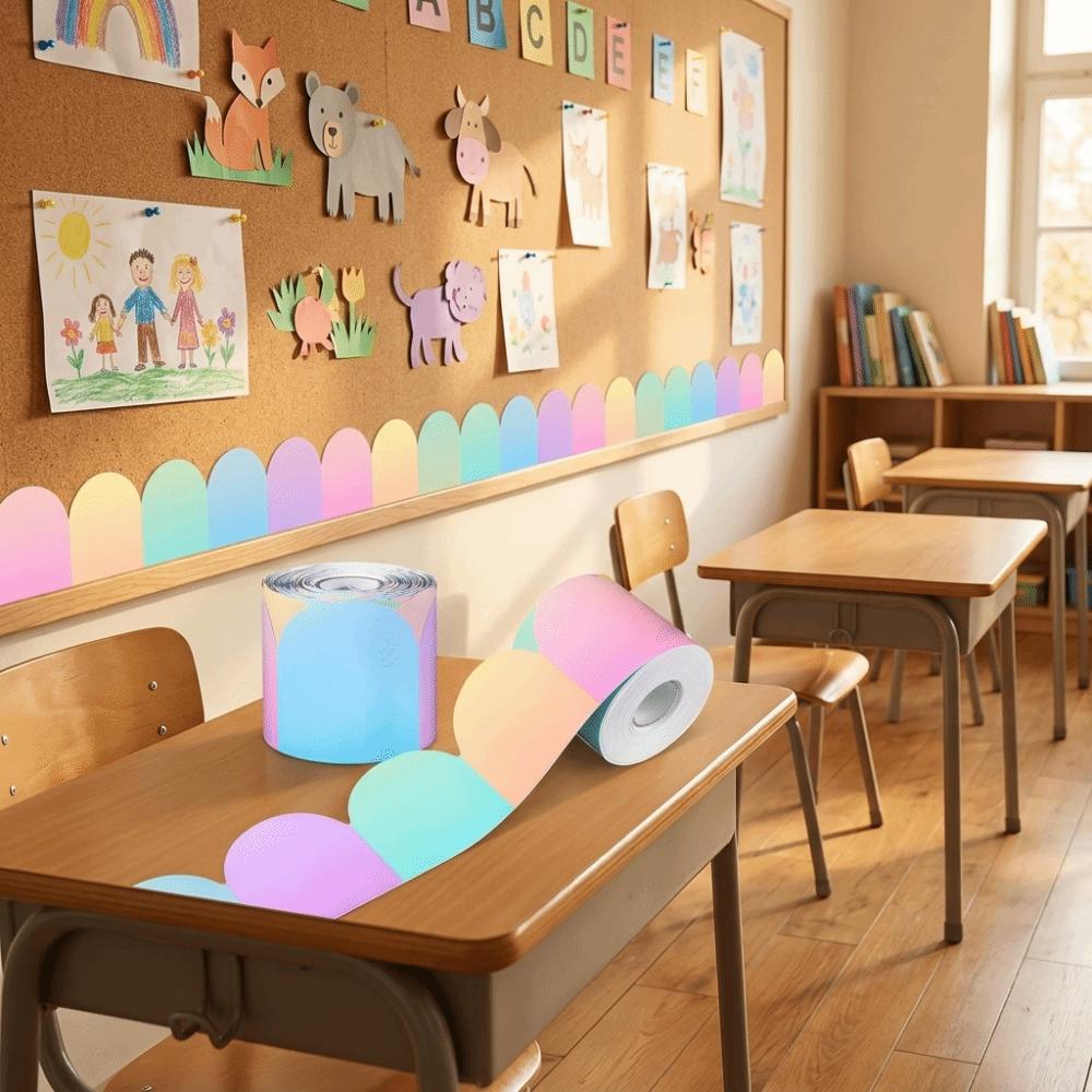 20.0 Meter Roll Blackboards Border Self-Adhesive Wall Trim Decals Notice Board