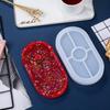 Oval Tray Coaster Epoxy Resin Mold Oval Plate Dish Cup Mat Silicone Mould  Crafts Jewelry Holder Organizer Mold