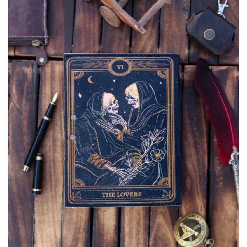 Пустая книга заклинаний теневого гримуара, журнал для влюбленных, карты Таро, журнал ручной работы, альбом для рисования и блокнот, подарки для женщин, любителей черепов