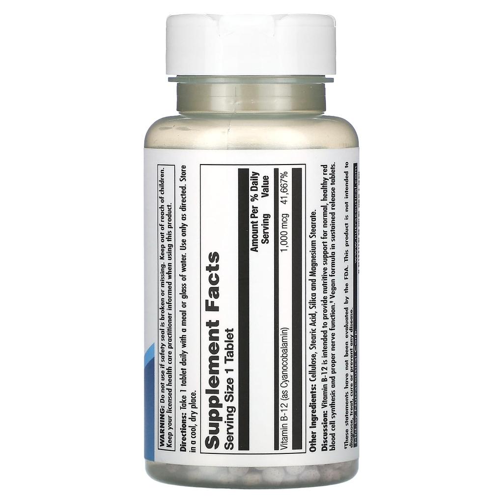 B-12, 1,000Mcg, 100 Tablets