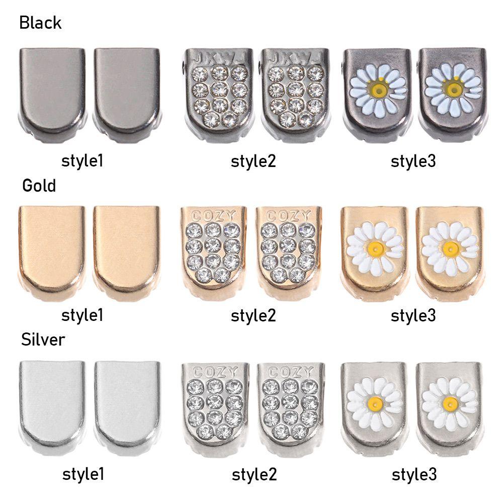 Shoe Decorations Lazy Shoelace Buckle Metal Lace Lock Shoelaces Accessories Shoelaces Tips Head