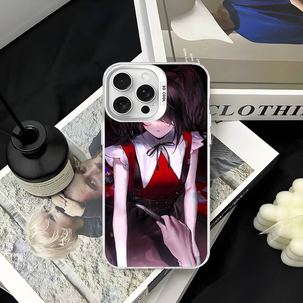 Аниме Needy Streamer Overload Чехол для телефона Для iPhone 16 15 14 13 12 11 17 Pro Max Plus Цвет Серебристый Корпус