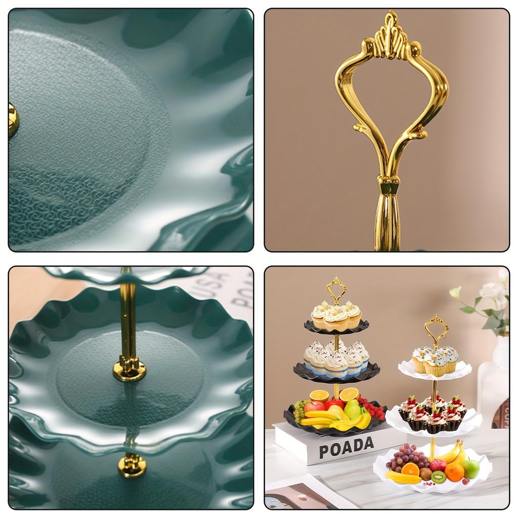 3-х уровневая подставка для торта, конфет, круглая, свадебная, фруктовая тарелка, поднос, столовая посуда, посуда для вечеринки, фестиваля