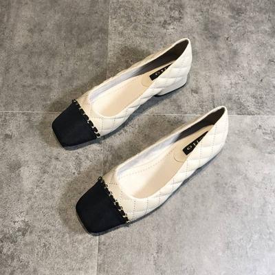 Модная обувь на низком каблуке, универсальная женская рабочая обувь на мягкой подошве, новая весенне-осенняя обувь с квадратным носком и толстым каблуком, женская